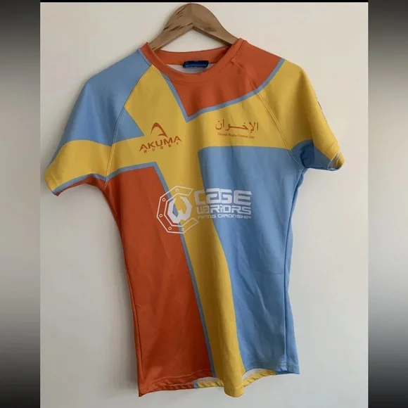 Akuma Rugby Jersey Ekhwan Rugby Football Club Yellow Size Large Taylor Swift - Picture 1 of 12